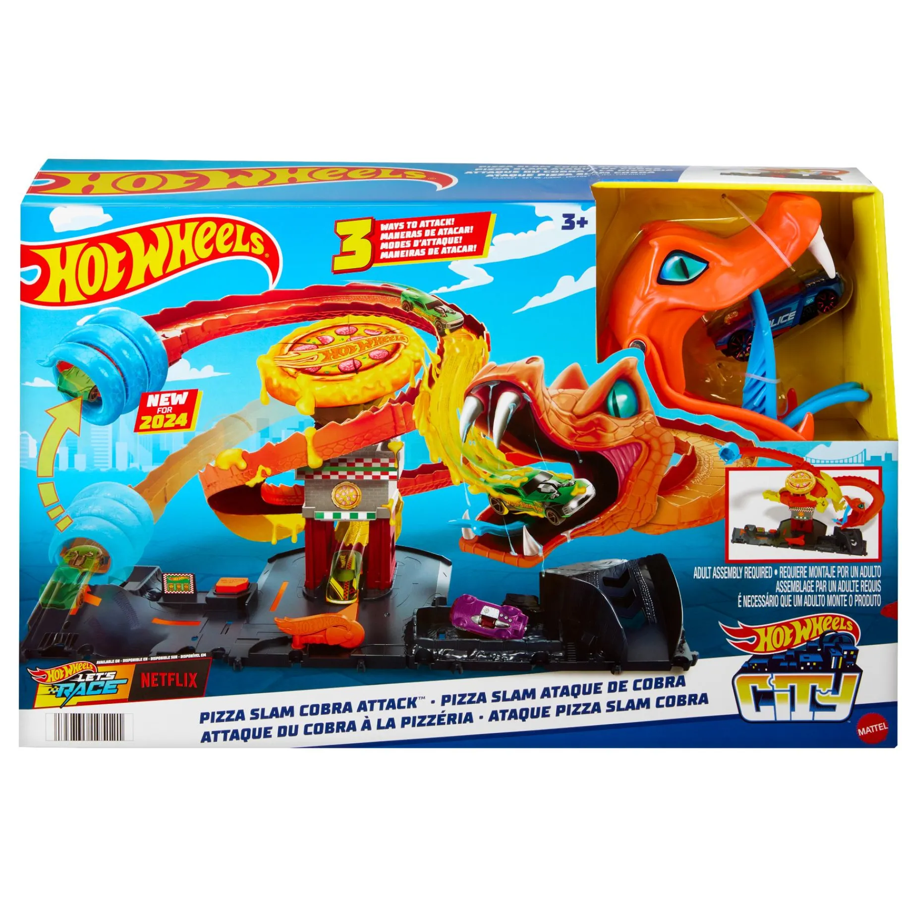 Stuntsets|Jongens> Hot Wheels city pizza slam cobra attack