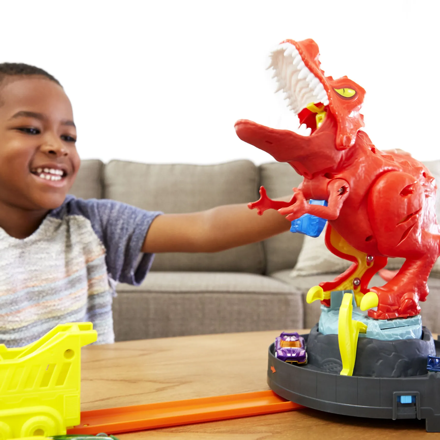 Racebanen|Jongens>Mattel Hot Wheels City T-Rex Rampage