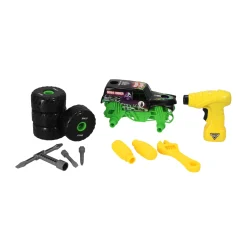 Jongens|Auto's></noscript> Hot Wheels Monster Jam Mechanix 1:18 Build 'N Re-Build Grave Digger