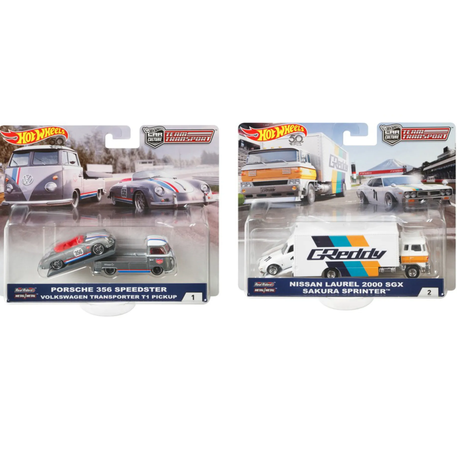 Jongens|Auto's>Mattel Hot Wheels Premium team transport 2 pak assorti