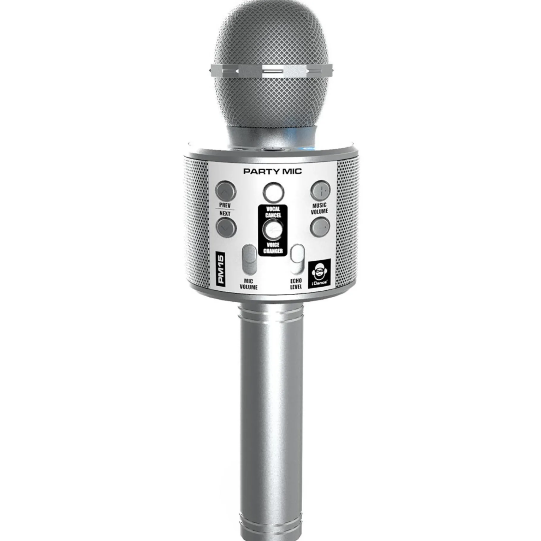 Speelgoedmicrofoons>Idance bluetooth microfoon zilver