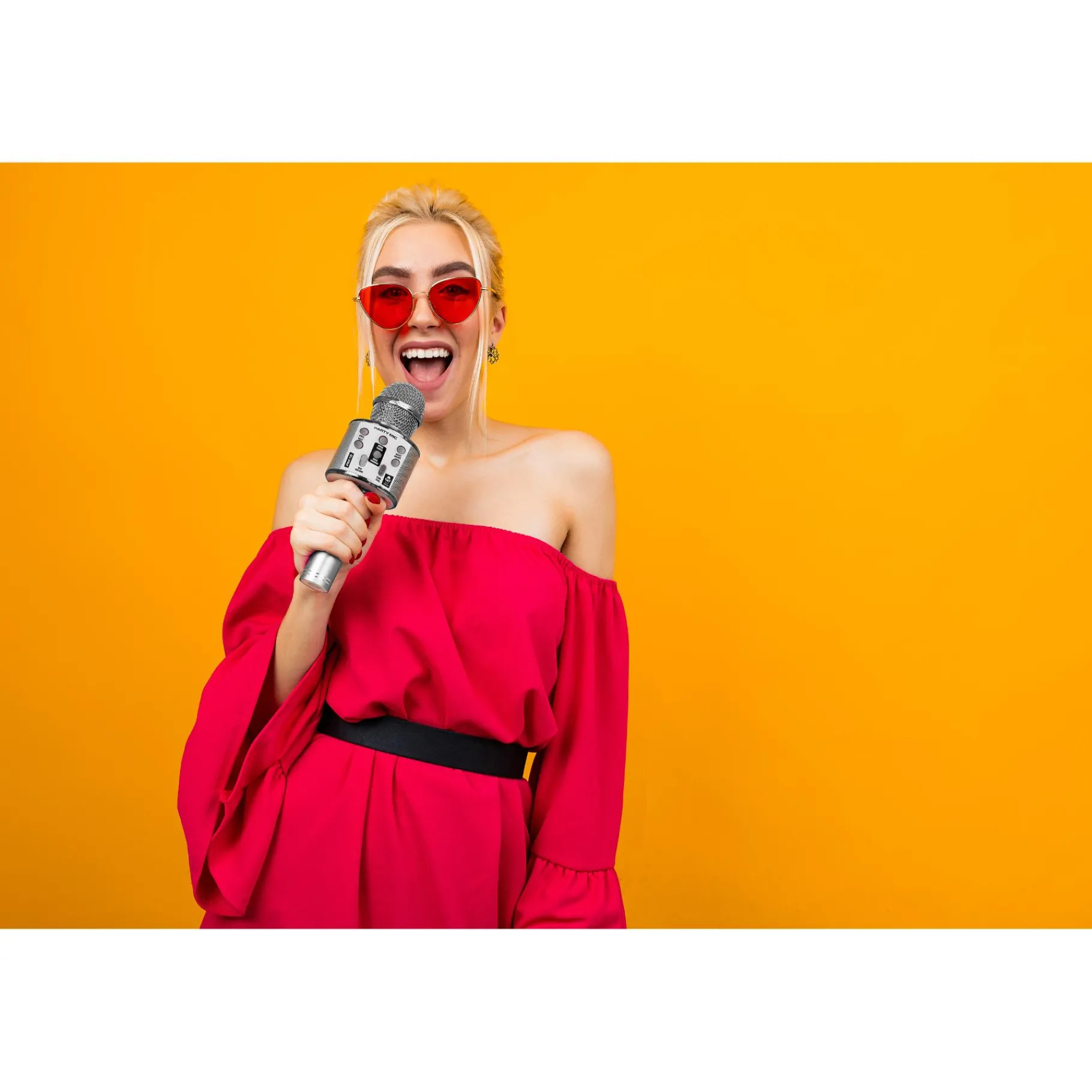 Speelgoedmicrofoons>Idance bluetooth microfoon zilver