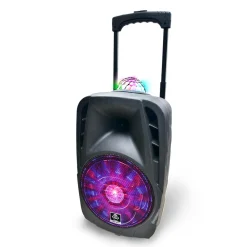 Disco></noscript> Idance boombox met licht en wielen en Micro
