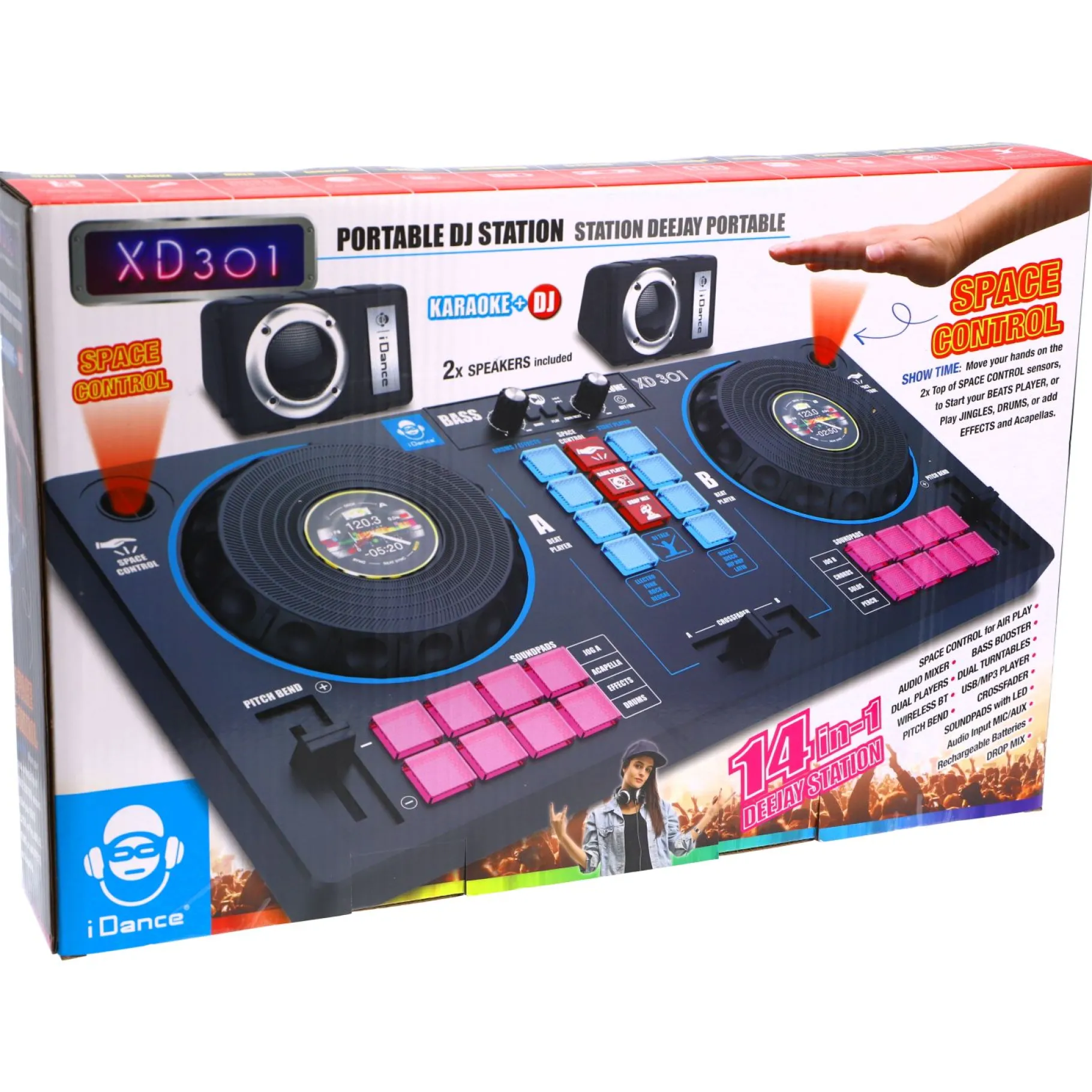 Disco> Idance dj mixer pro met 2 speakers