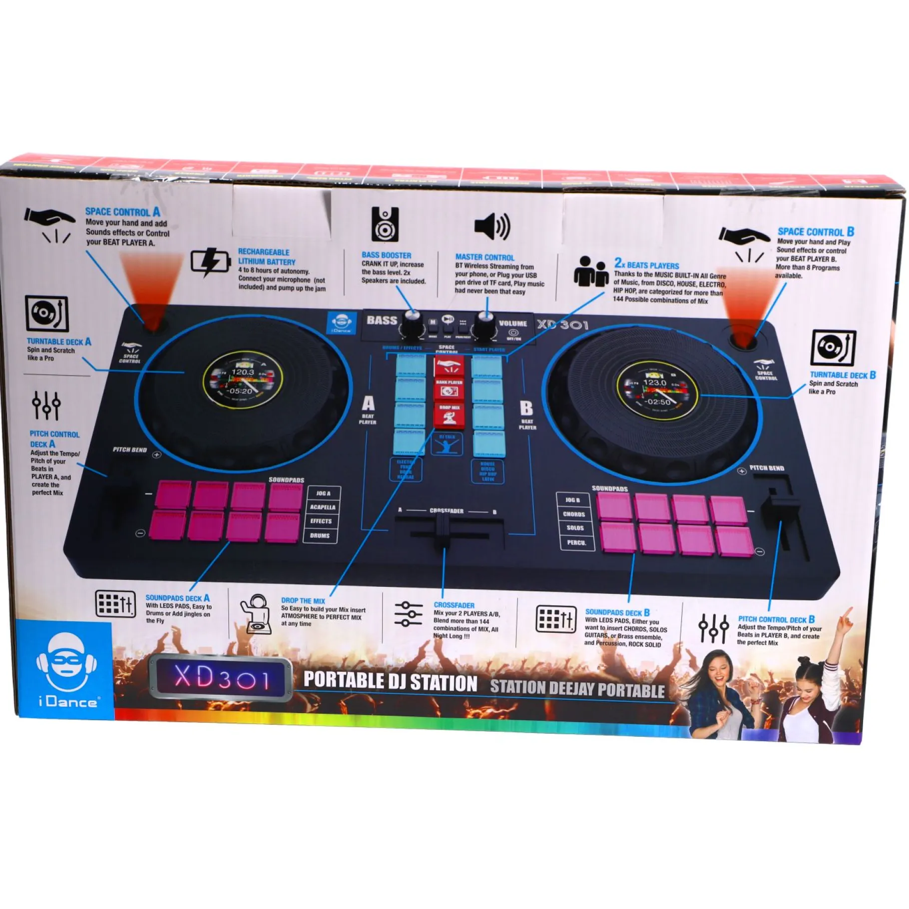 Disco> Idance dj mixer pro met 2 speakers