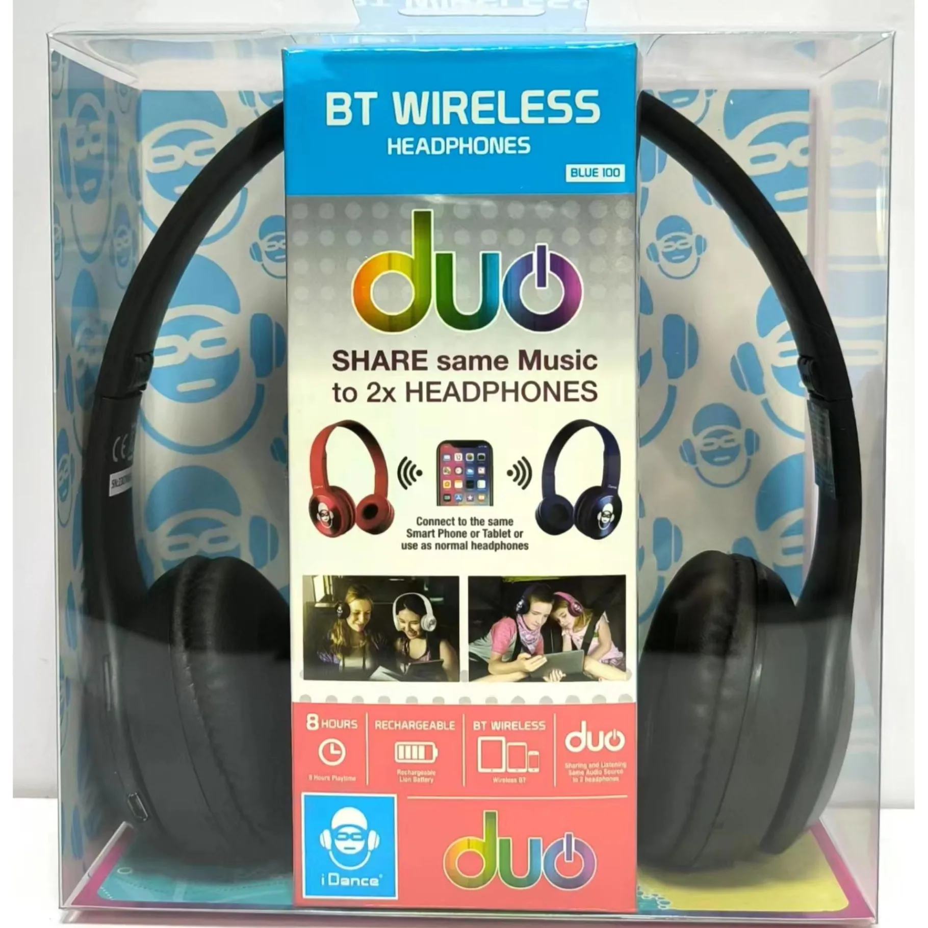 Koptelefoon>Idance hoofdtelefoon draadloos zwart metal