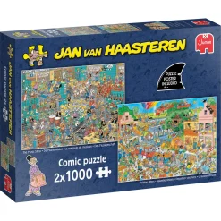 Legpuzzels>Jumbo Jan van Haasteren De Muziekwinkel &  Vakantiekriebels 2 x 1000 stukjes