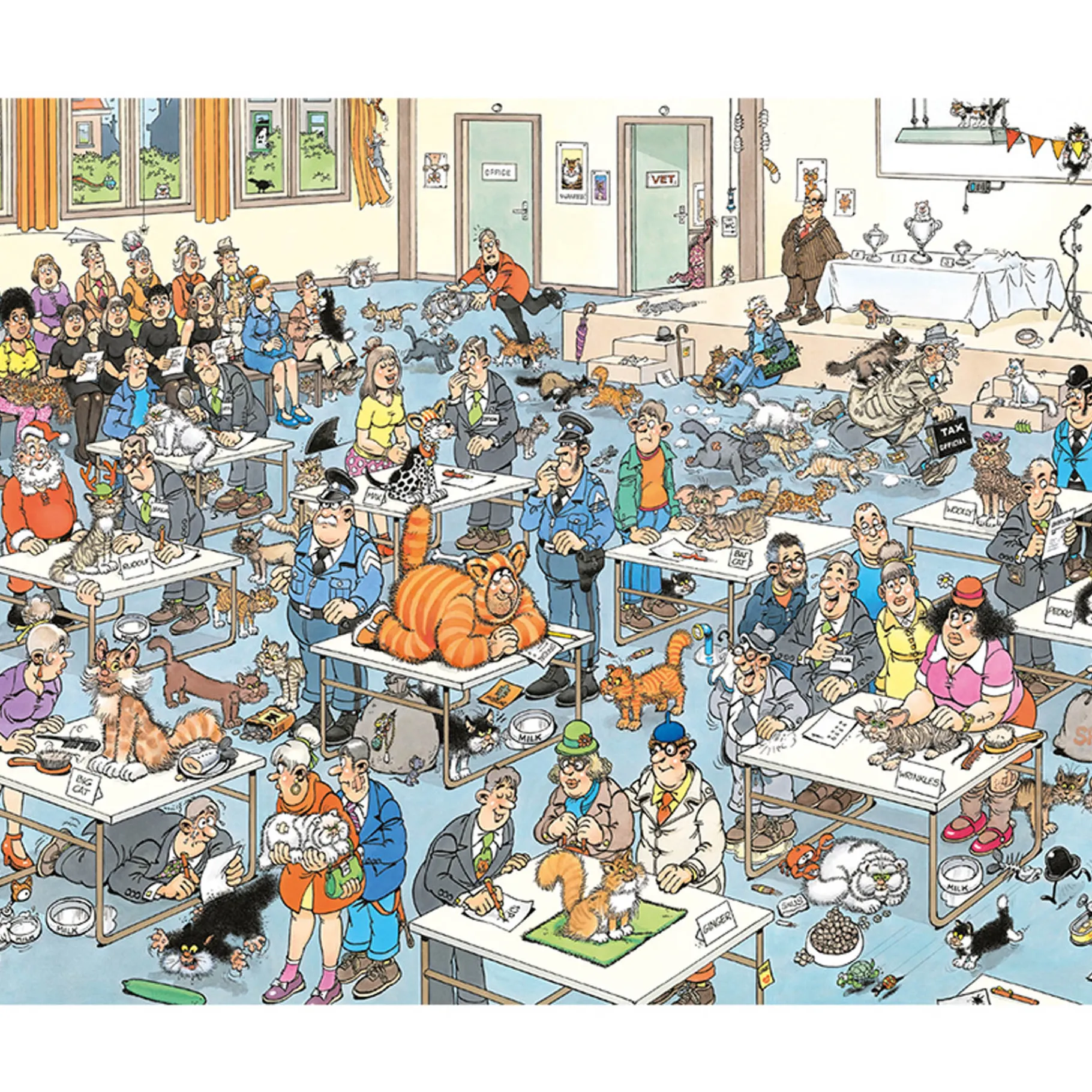 Legpuzzels>Jumbo Jan Van Haasteren Puzzel De Kattenshow 2000 Stukjes