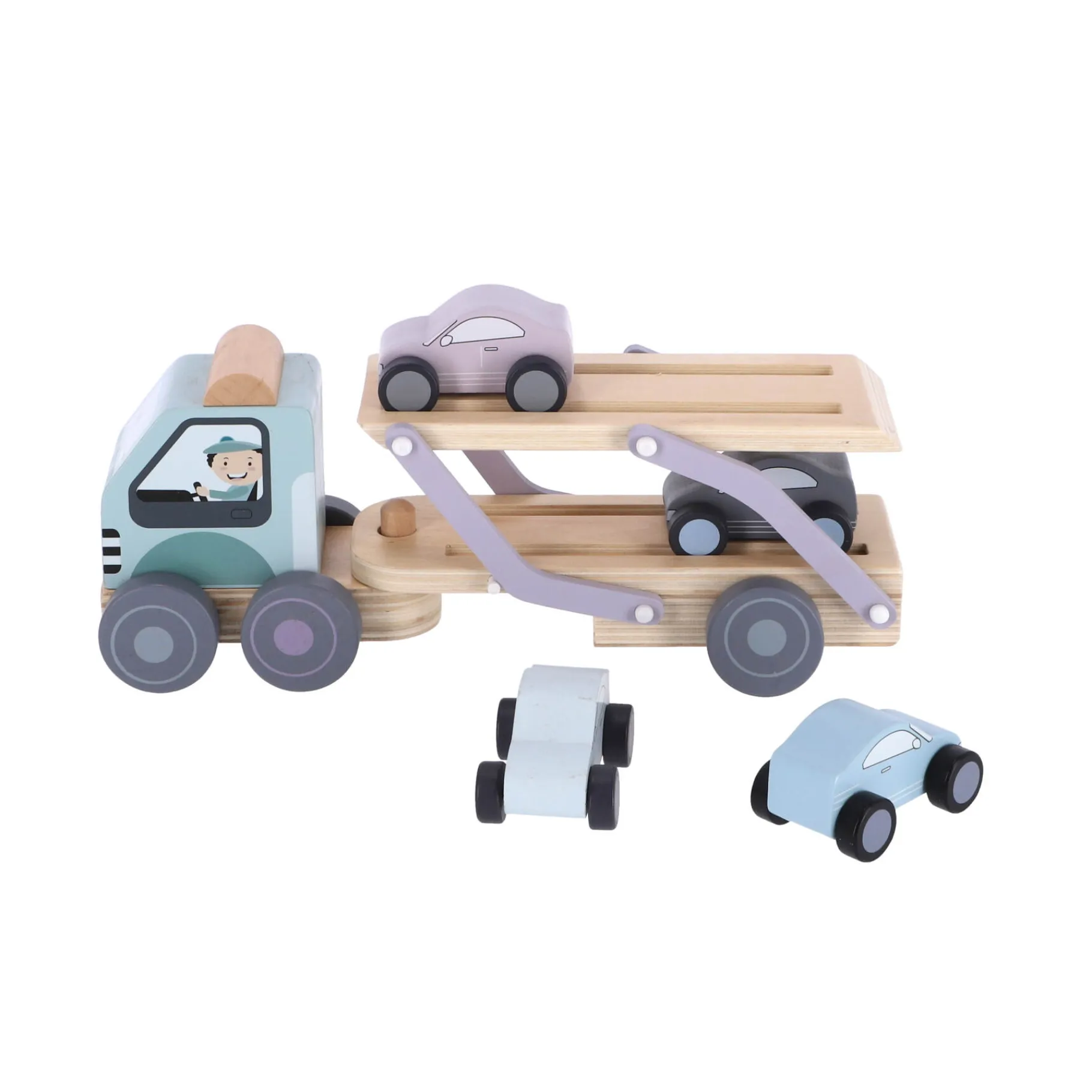 Voertuigen|Baby Voertuigen>Jipy Autotransporter Hout Uni