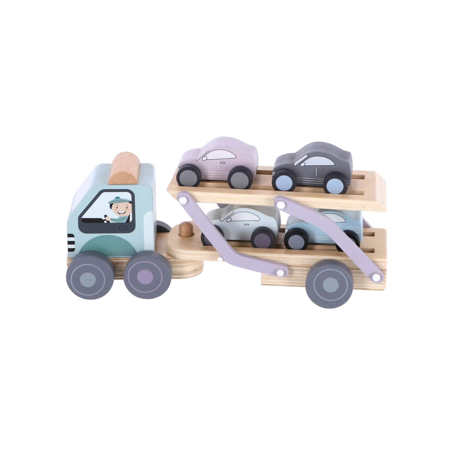 Voertuigen|Baby Voertuigen>Jipy Autotransporter Hout Uni