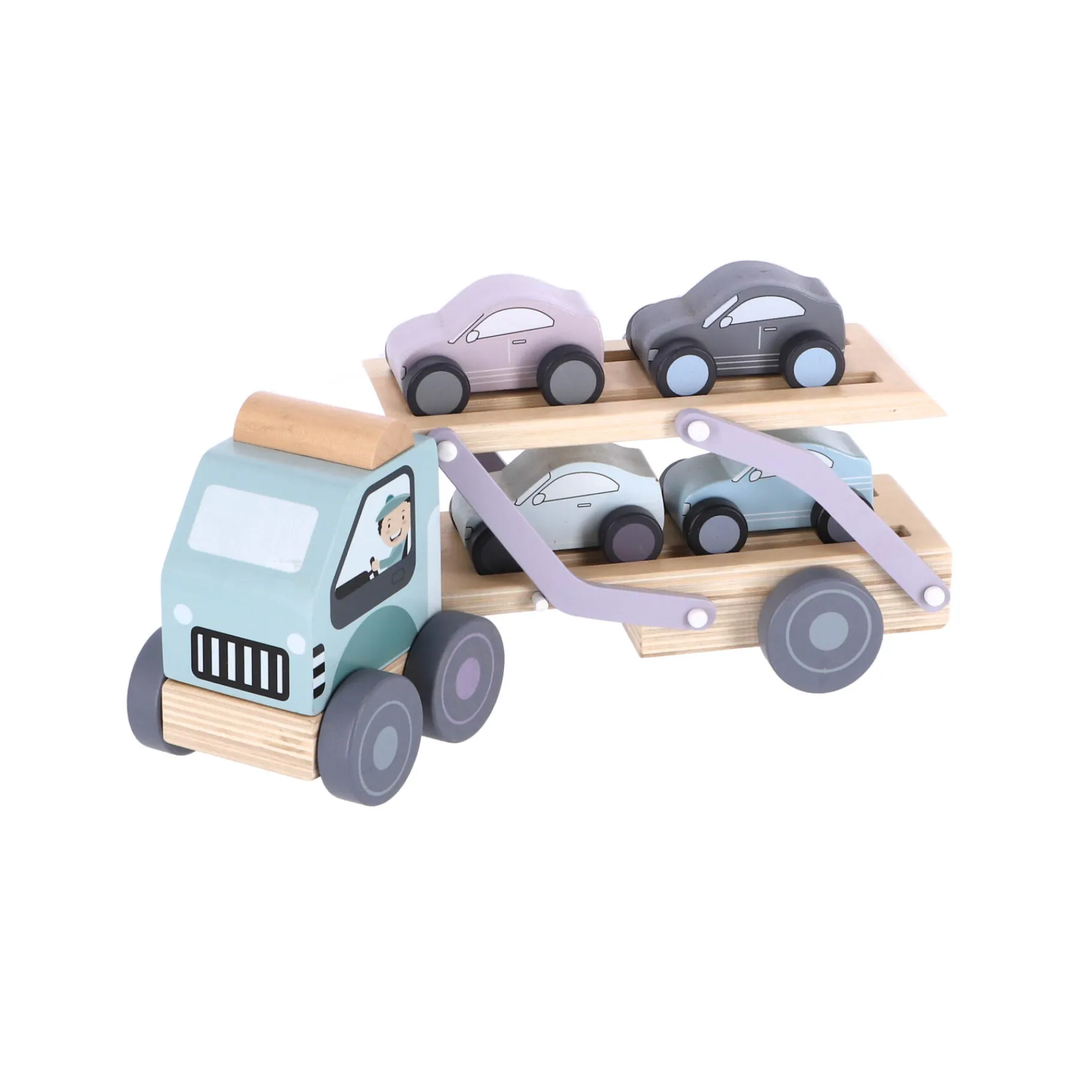 Voertuigen|Baby Voertuigen>Jipy Autotransporter Hout Uni