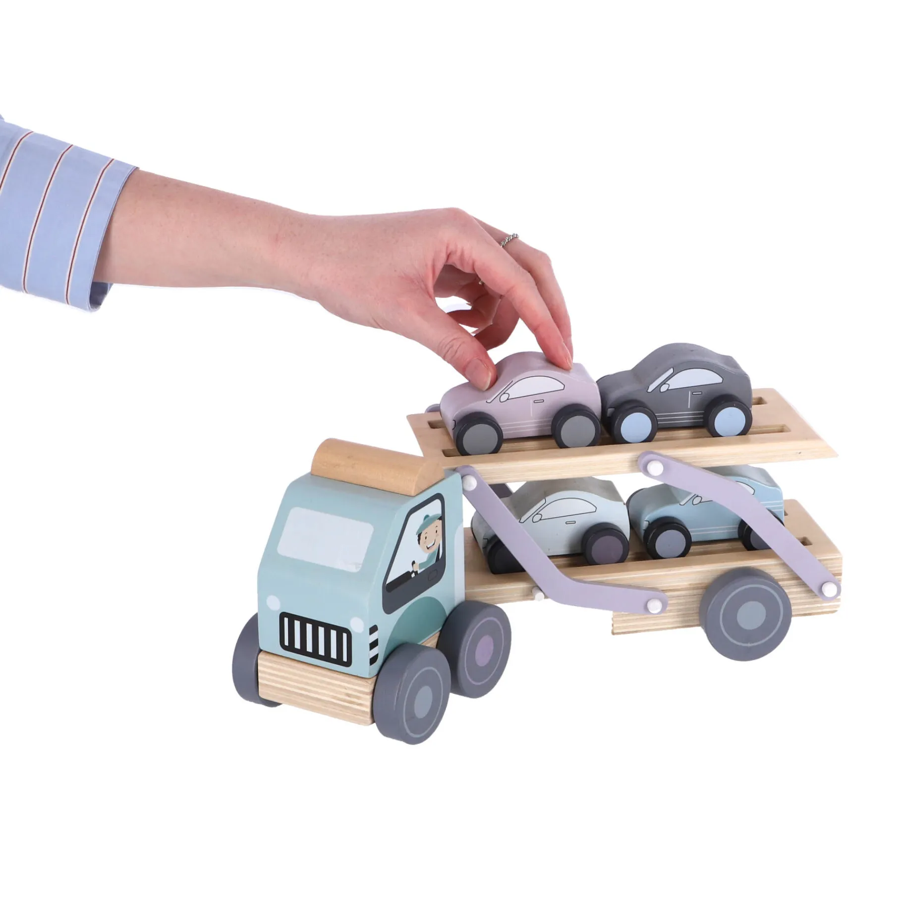 Voertuigen|Baby Voertuigen>Jipy Autotransporter Hout Uni