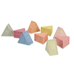 Babyspeelgoed></noscript>Jipy bioplastic 9 zachte blokken driehoek