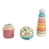 Badspeelgoed>Jipy bioplastic Deluxe Giftset stapeltoren bad  stapelbekertjes en speel ratelbal 3 delig
