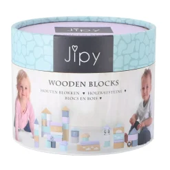 Houten Blokken>Jipy Blokkenton Hout Uni 48-delig