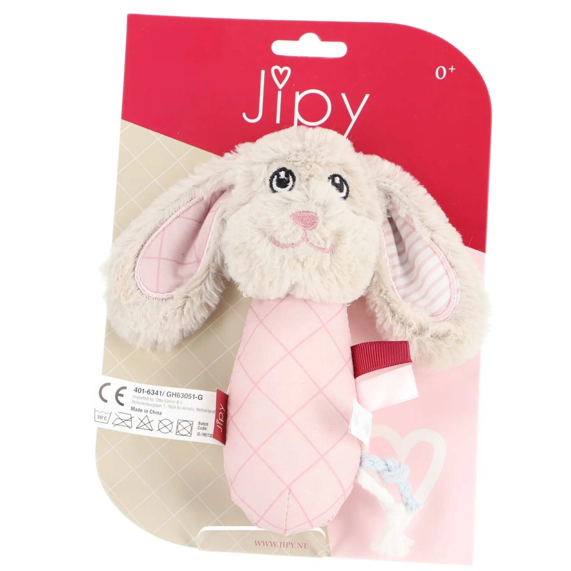 Rammelaars>Jipy Knijpdiertje Hond Roze