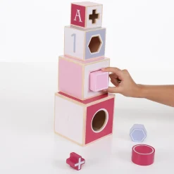 Stapeltorens>Jipy Stapeltoren Hout Roze