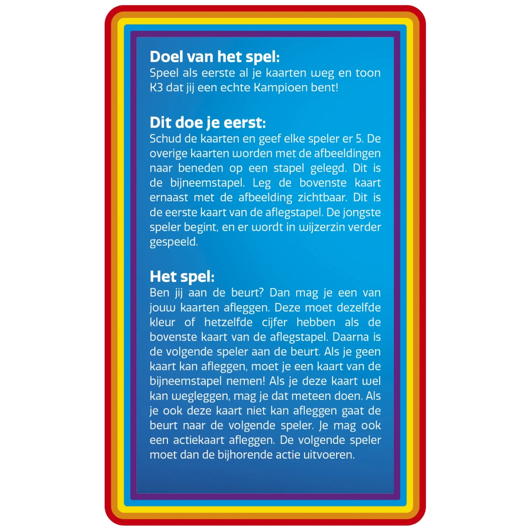 Kaartspellen>Studio 100 K3 Kampioen - Kaartspel