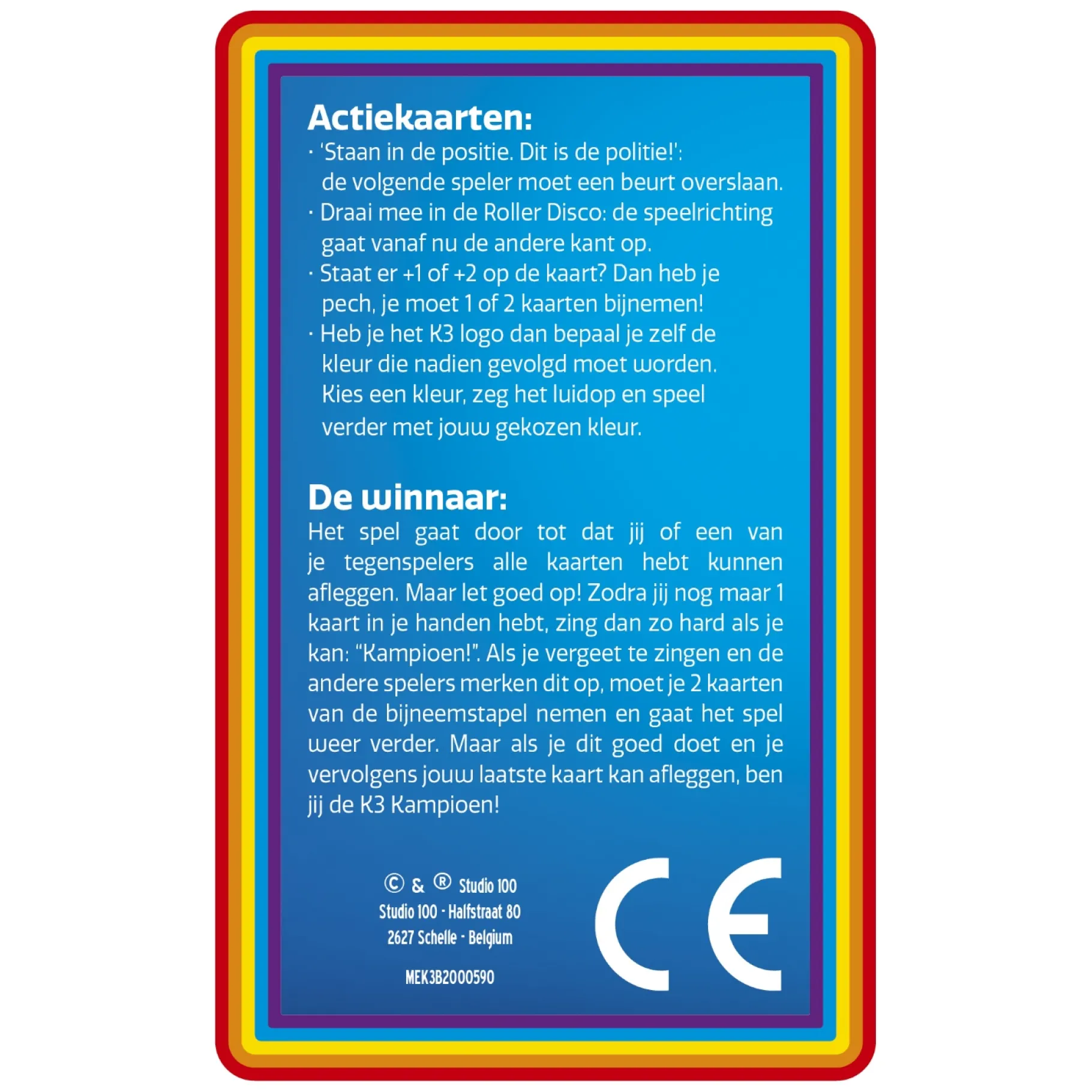 Kaartspellen>Studio 100 K3 Kampioen - Kaartspel
