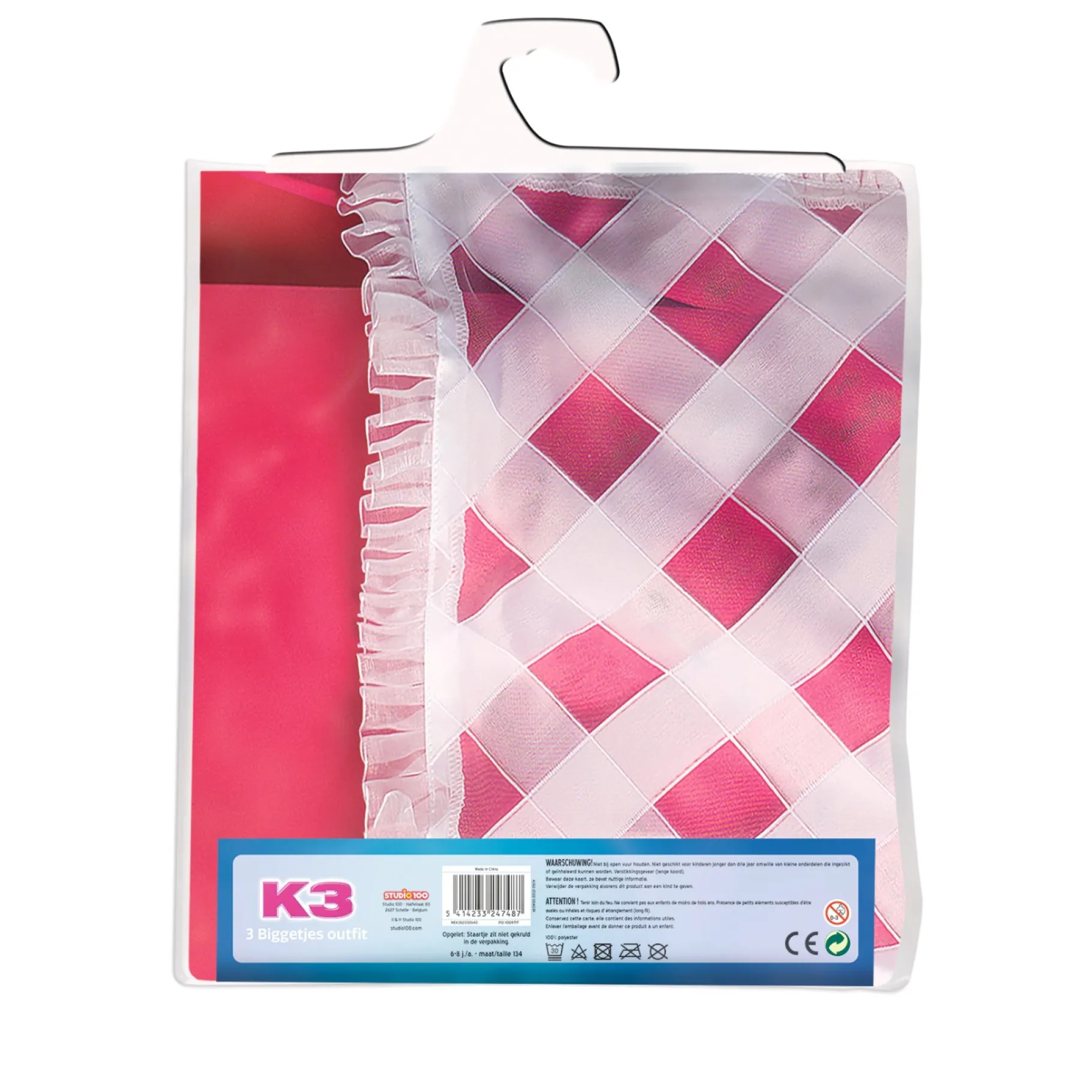 Verkleden|Jongens>Studio 100 K3 Verkleedjurk 3 Biggetjes 6-8 Jaar