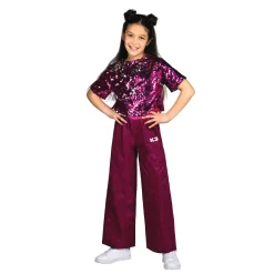 Verkleden|Meisjes>Studio 100 K3 Verkleedkleding Outfit Broekpak Glitter Roze  6-8 Jaar