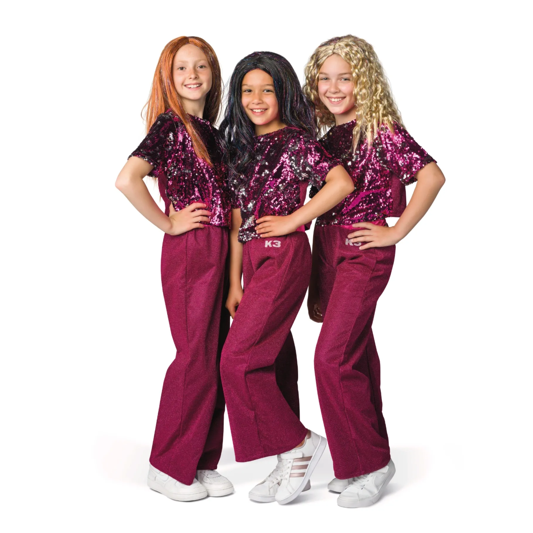 Verkleden|Meisjes>Studio 100 K3 Verkleedkleding Outfit Broekpak Glitter Roze 6-8 Jaar