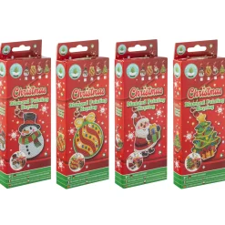 Diamond Painting> Kerst diamond painting sleutelhanger 4 assorti