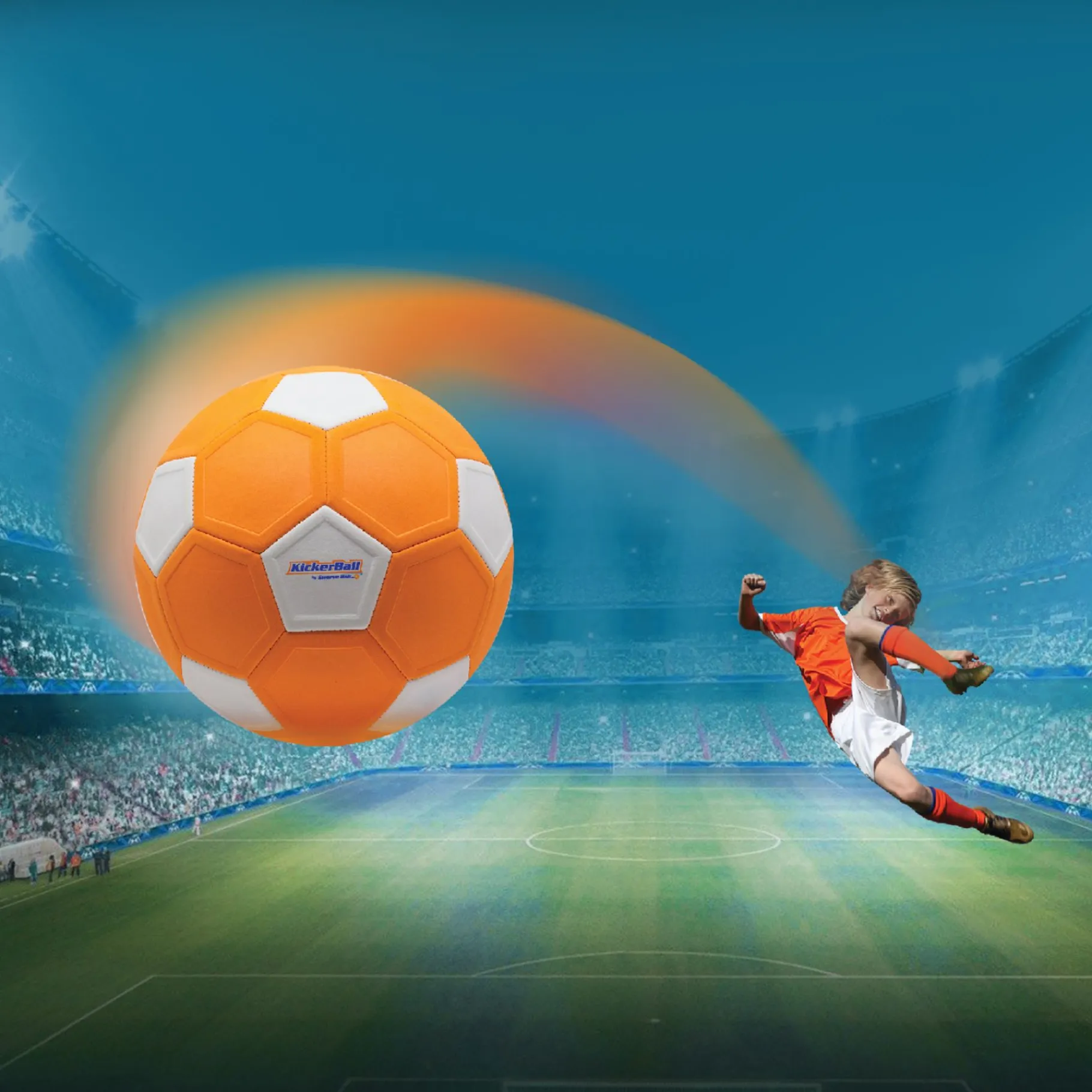 Speelballen>Kickerball Voetbal oranje maat 4