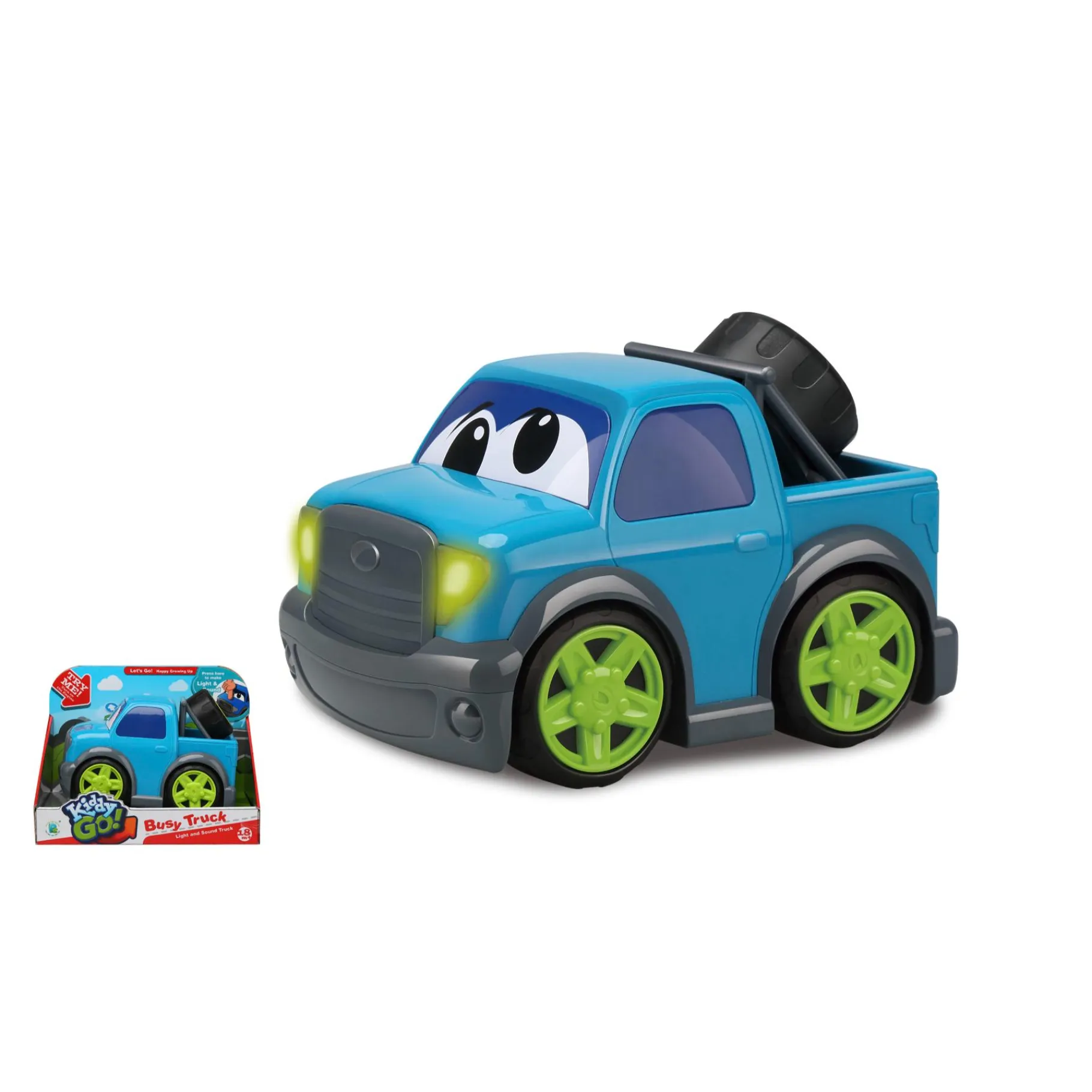 Voertuigen|Baby Voertuigen> KiddyGo auto pick up truck 19 cm met licht en geluid blauw