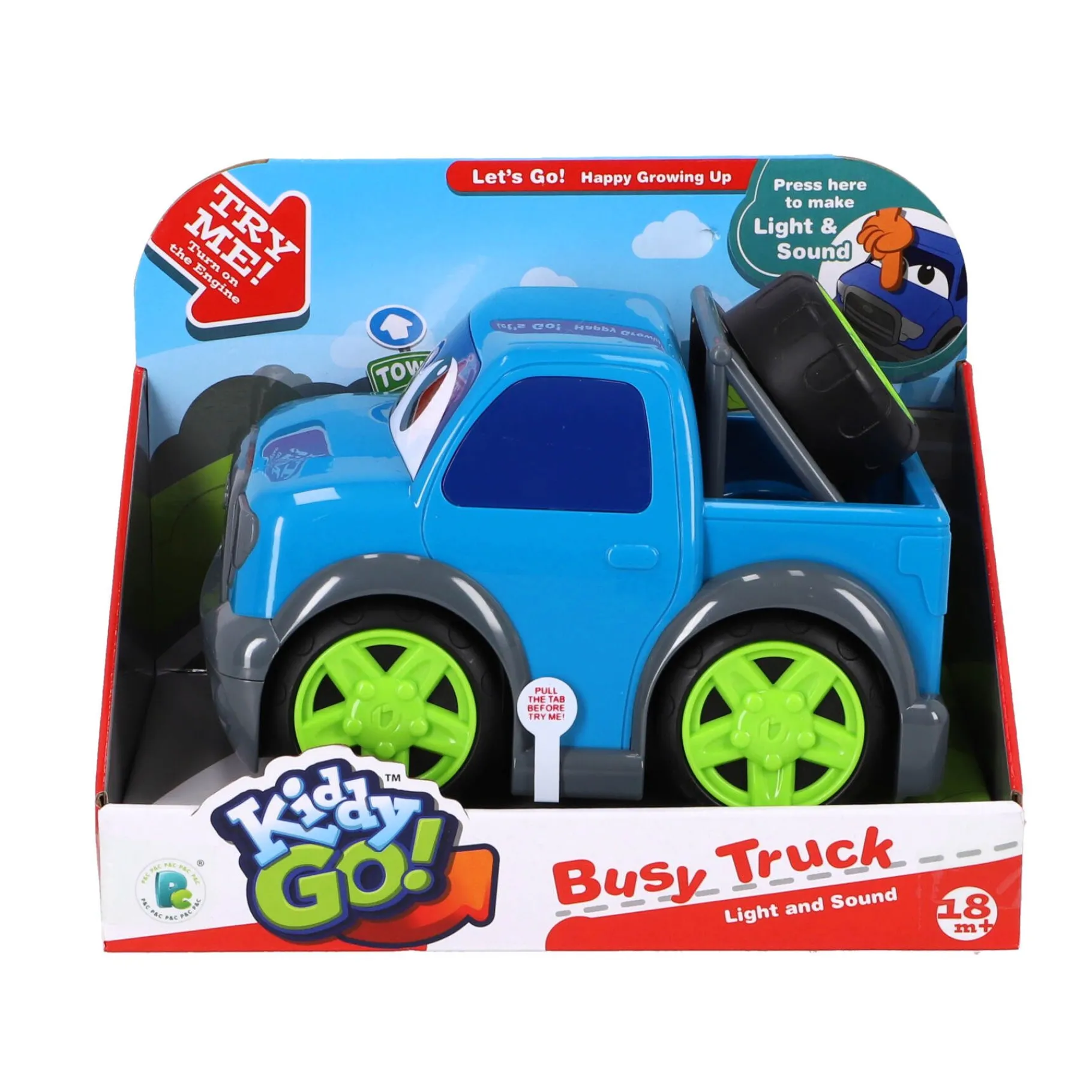 Voertuigen|Baby Voertuigen> KiddyGo auto pick up truck 19 cm met licht en geluid blauw