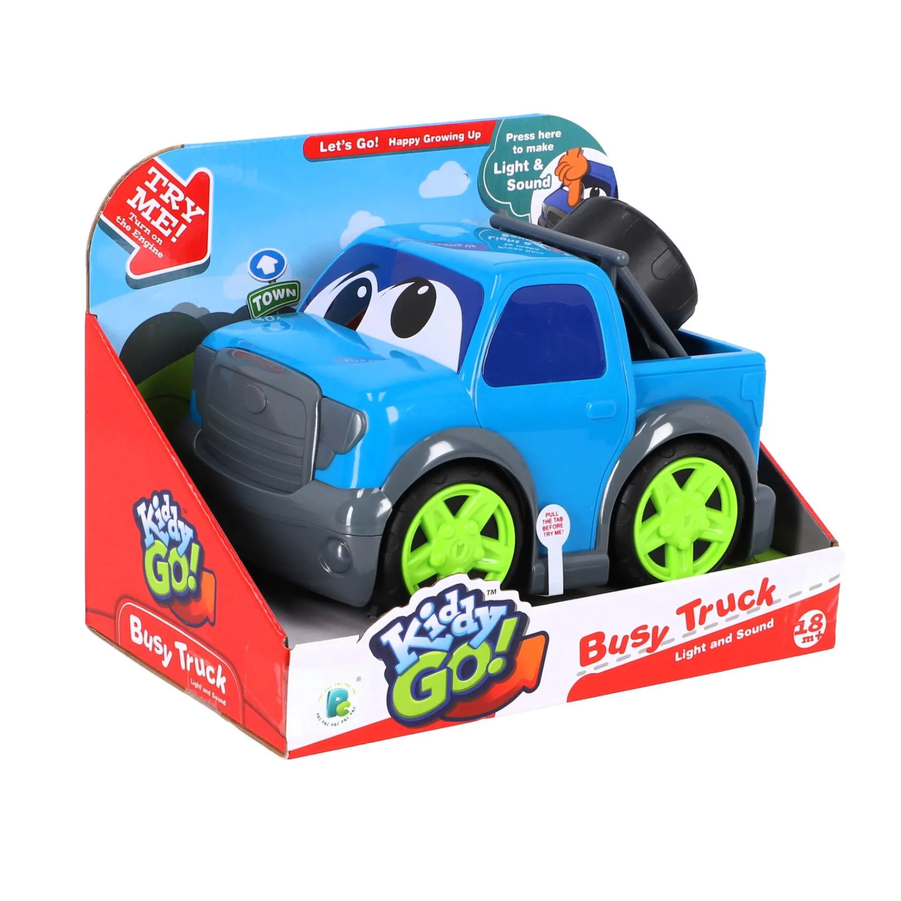 Voertuigen|Baby Voertuigen> KiddyGo auto pick up truck 19 cm met licht en geluid blauw