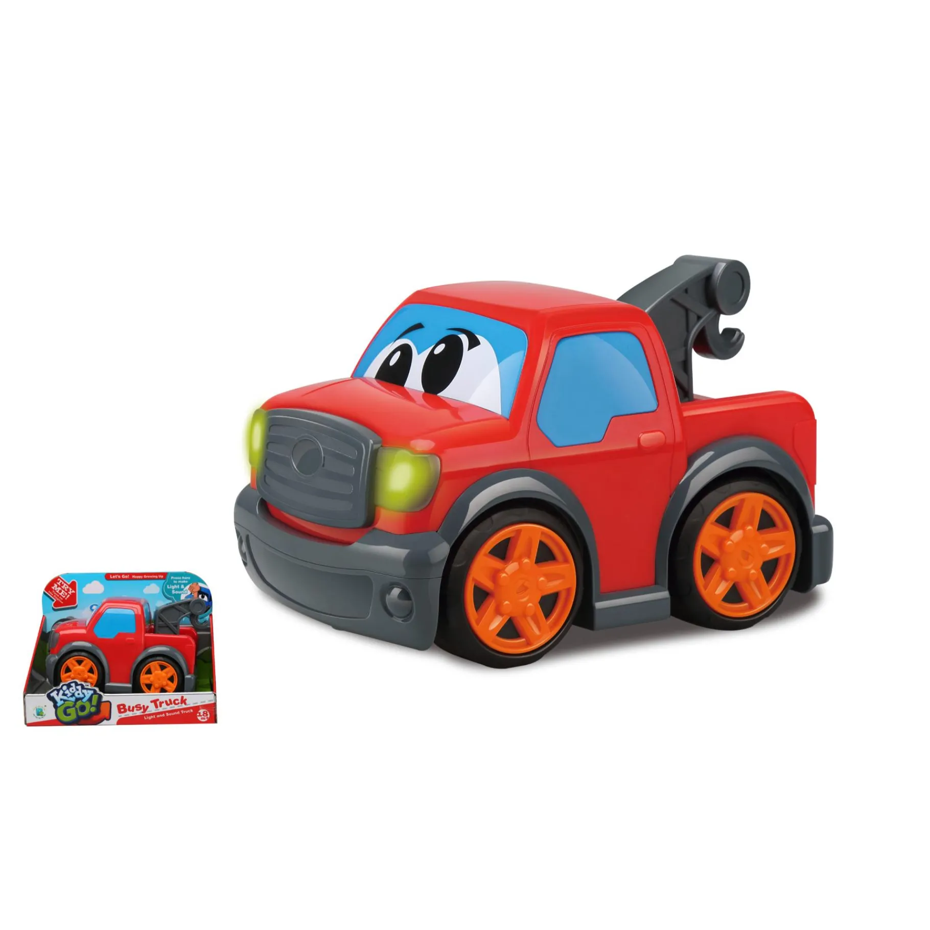 Voertuigen|Baby Voertuigen> KiddyGo auto pick up truck 19 cm met licht en geluid rood