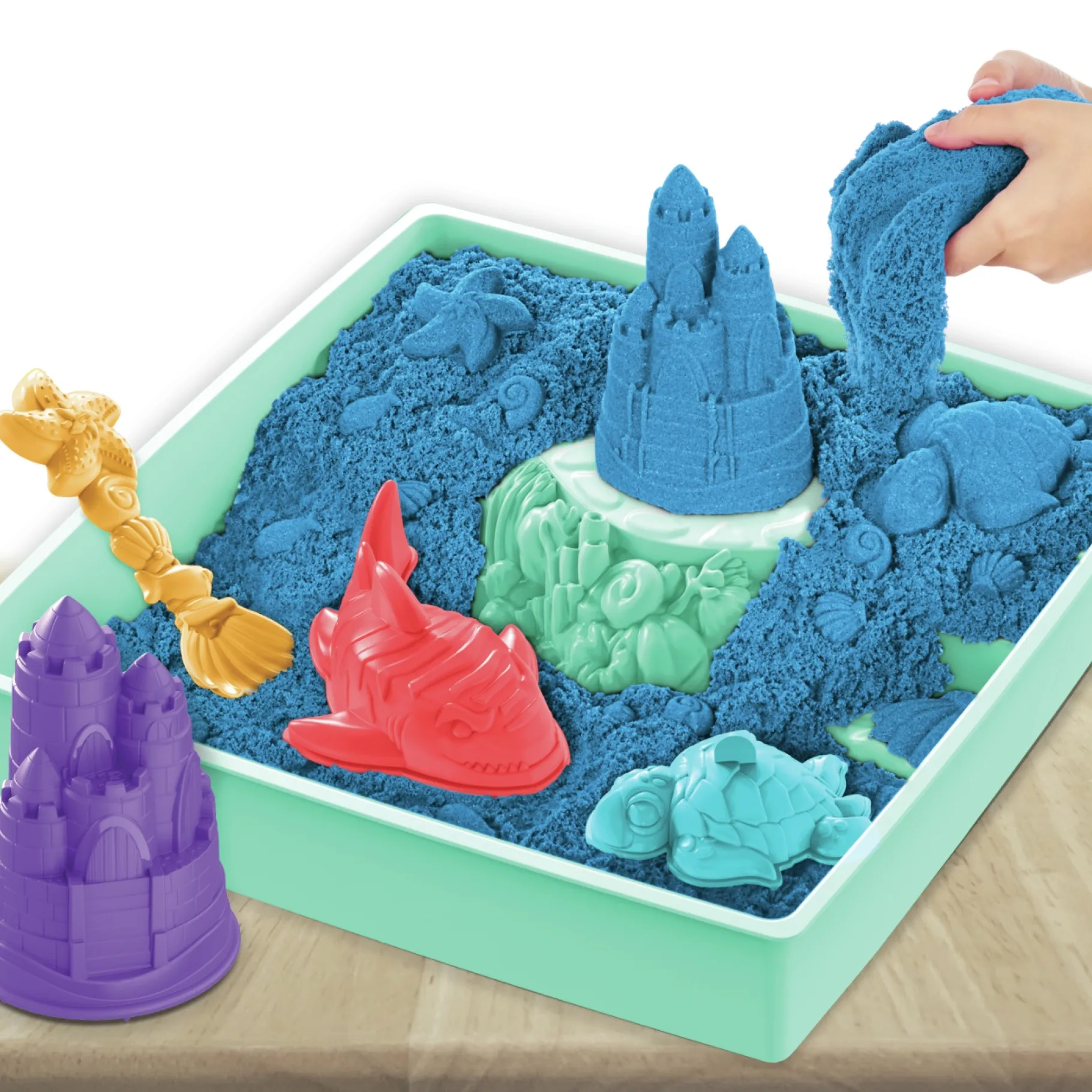 Speelzand|Speelmais>Spinmaster Kinetic Sand Sand Box Blue