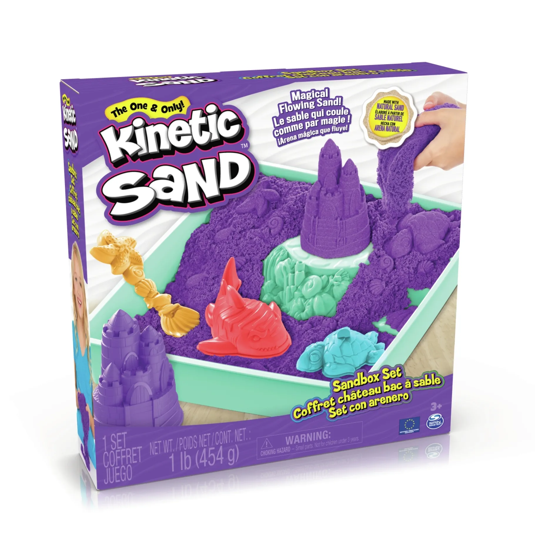 Speelzand|Speelmais>Spinmaster Kinetic Sand Sand Box Purple