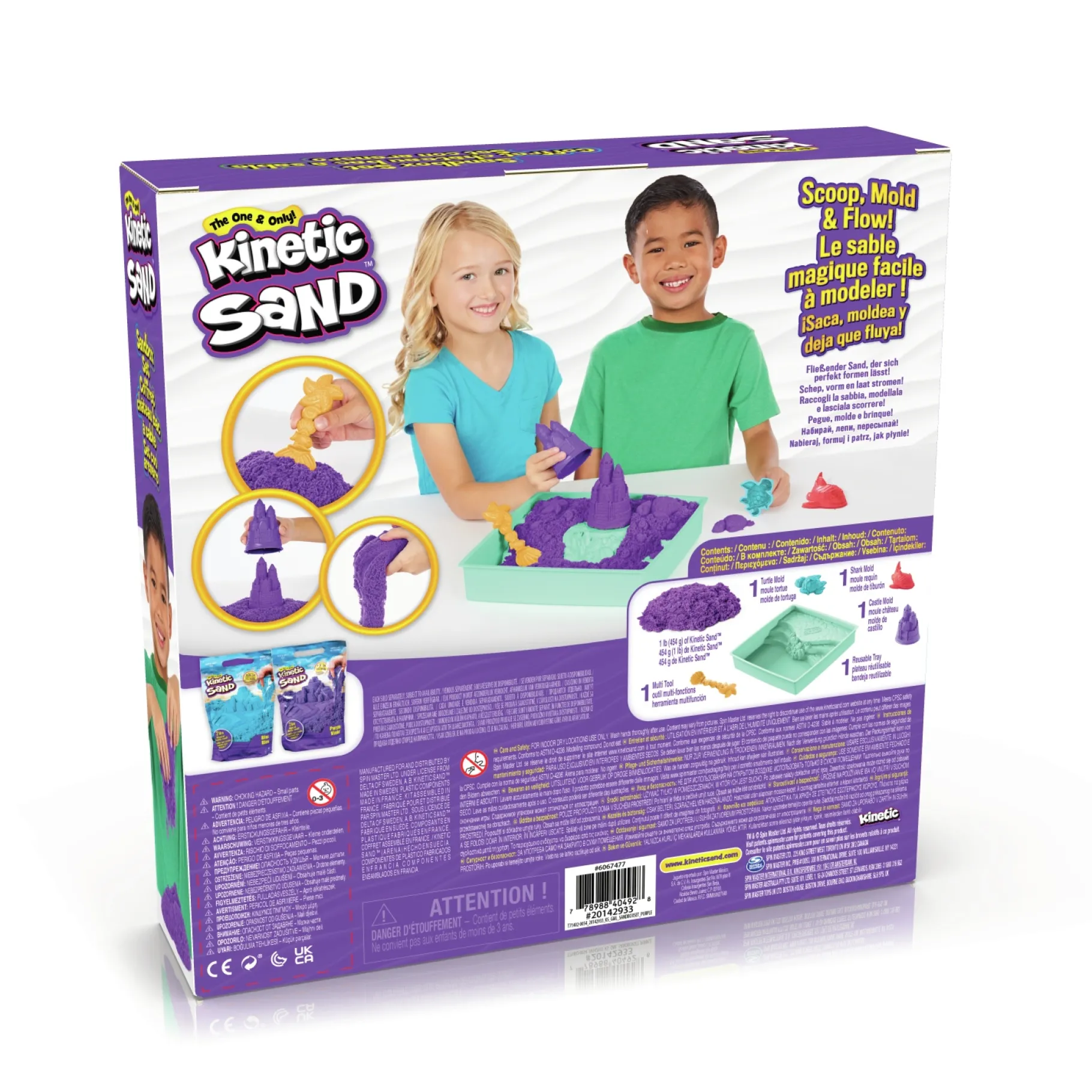 Speelzand|Speelmais>Spinmaster Kinetic Sand Sand Box Purple