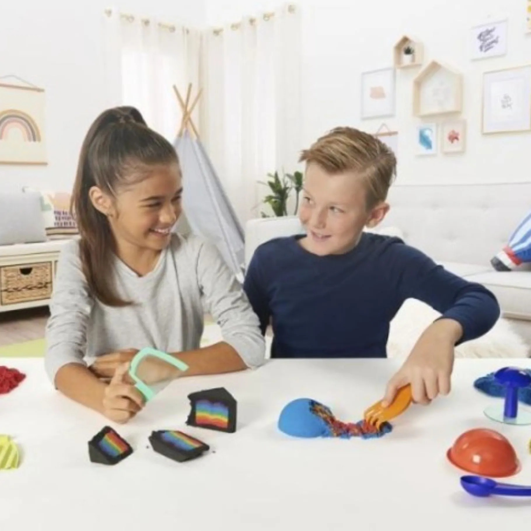 Speelzand|Speelmais> Kinetic Sand Sand Factory Set Pk4