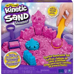 Speelzand|Speelmais>Spinmaster Kinetic Sand Sparkling Sandcastle Pink