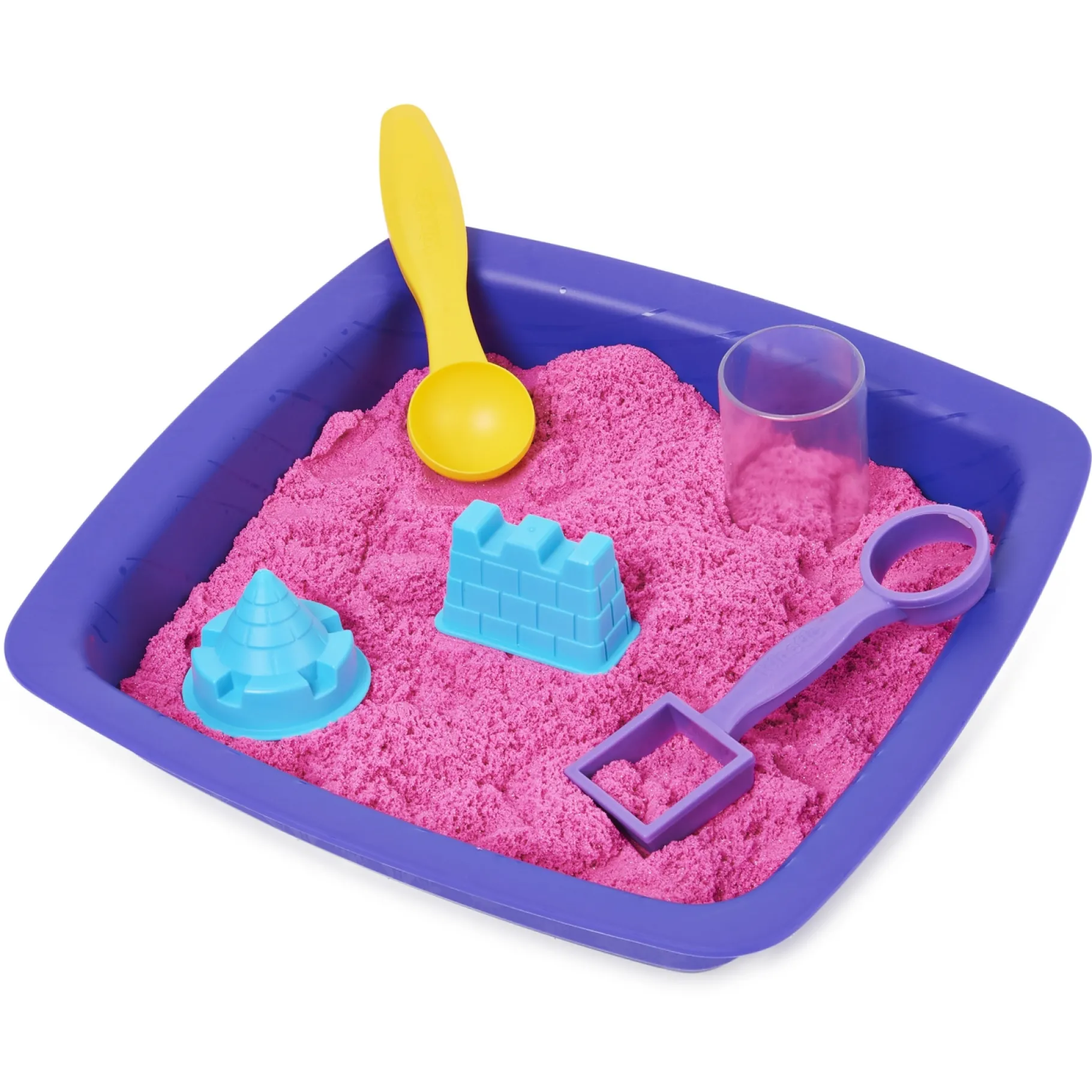 Speelzand|Speelmais>Spinmaster Kinetic Sand Sparkling Sandcastle Pink