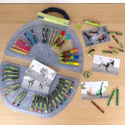 Tekenen / Kleuren> Kleurkoffer 51-delig Dinosaurus