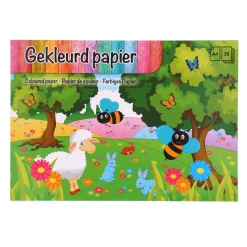 Papier> Knutselpapier A4 Gekleurd 36 Vellen