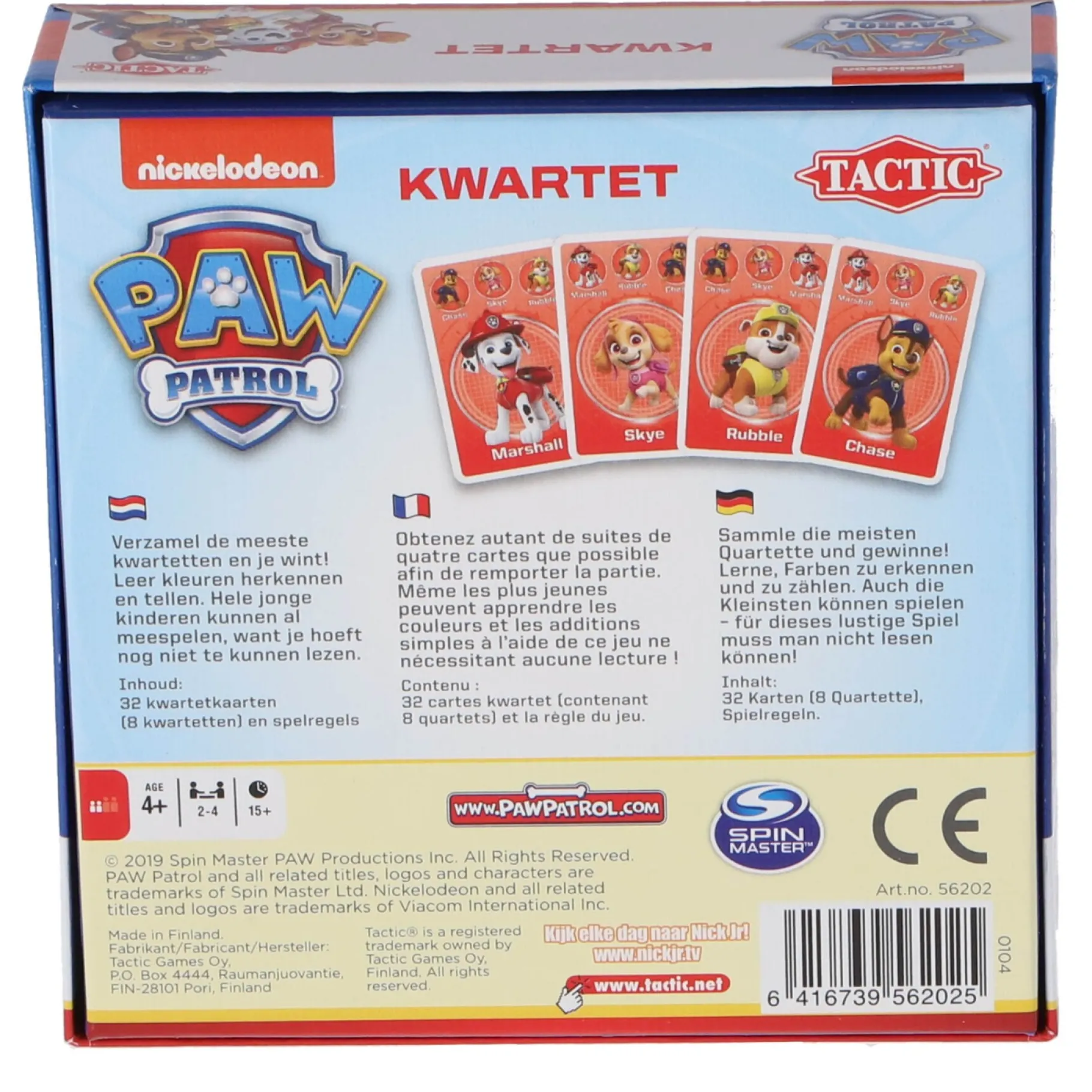 Kwartet>Selecta Kwartet Paw Patrol