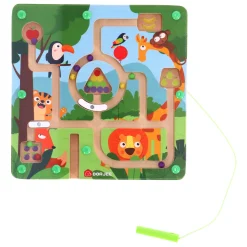 Babyspeelgoed> Labyrinth spel hout dieren 22 x 22 cm