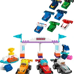 Bouwstenen|Jongens>LEGO 10445 DUPLO F1 team racewagens en coureurs