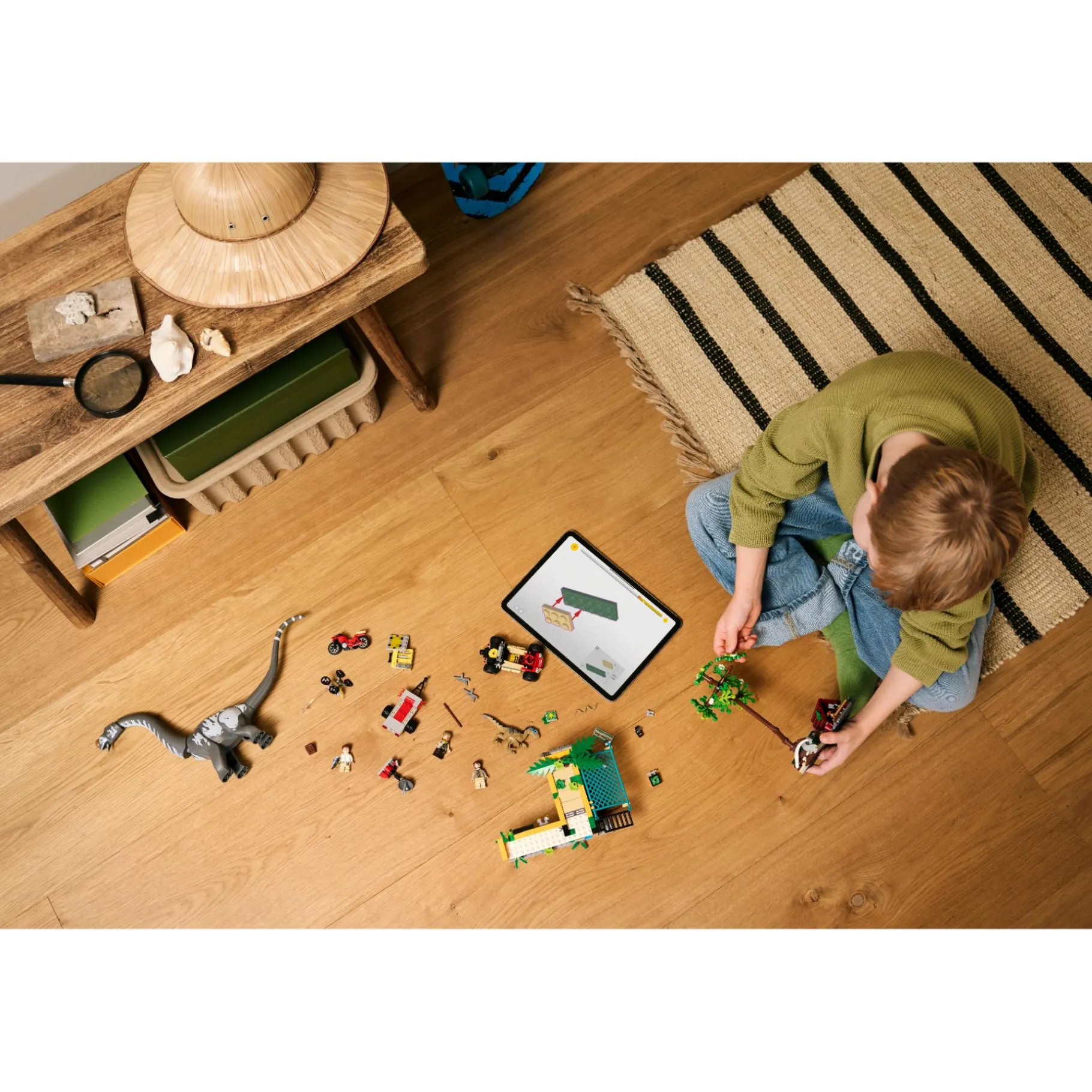 Bouwstenen|Jongens>LEGO 76973 Jurassic World Raptor en Titanosaurus opsporingsmissie