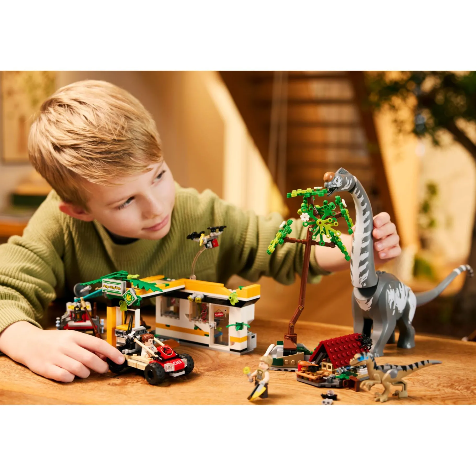 Bouwstenen|Jongens>LEGO 76973 Jurassic World Raptor en Titanosaurus opsporingsmissie