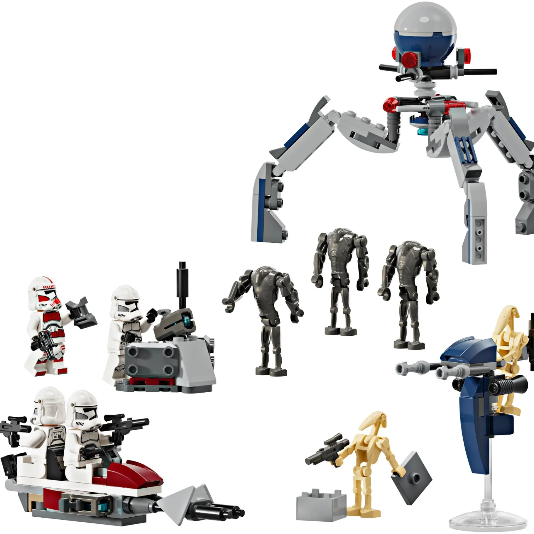 Jongens|Bouwstenen>LEGO 75372 Star Wars Clone Trooper & Battle Droid Battle Pack