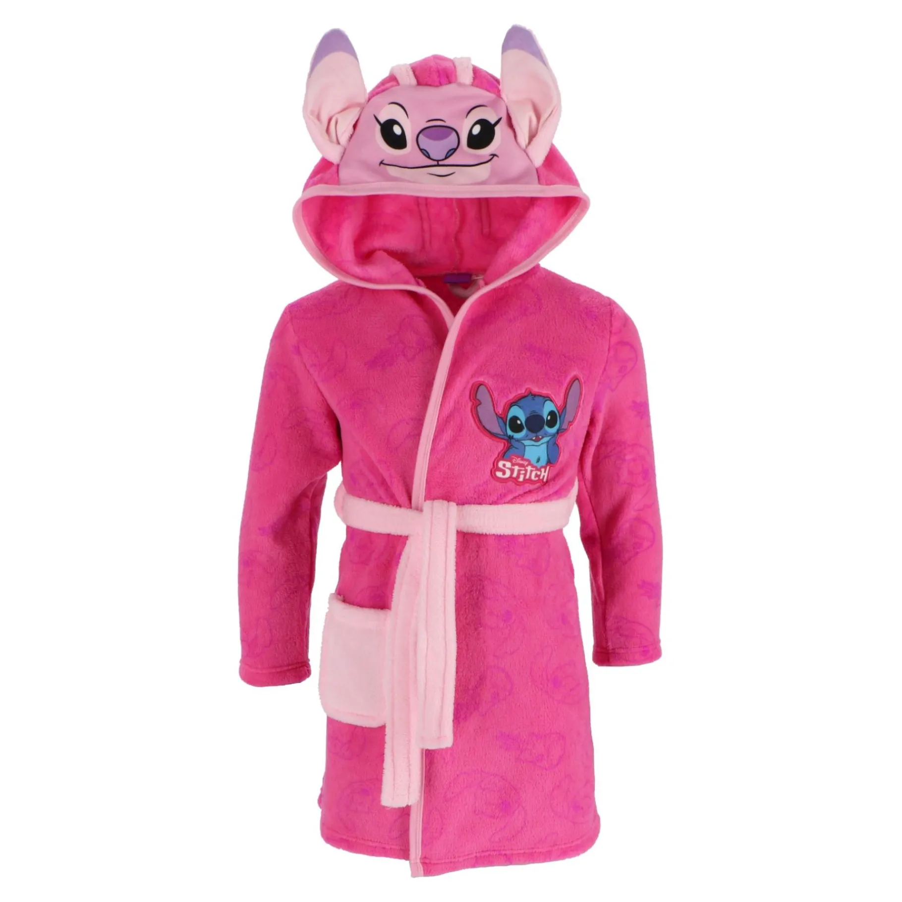 Kinderpyama's> Lilo & Stitch badjas roze maat 98-104