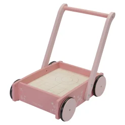 Houten Blokken>Tiamo Little Dutch Blokkenkar Roze