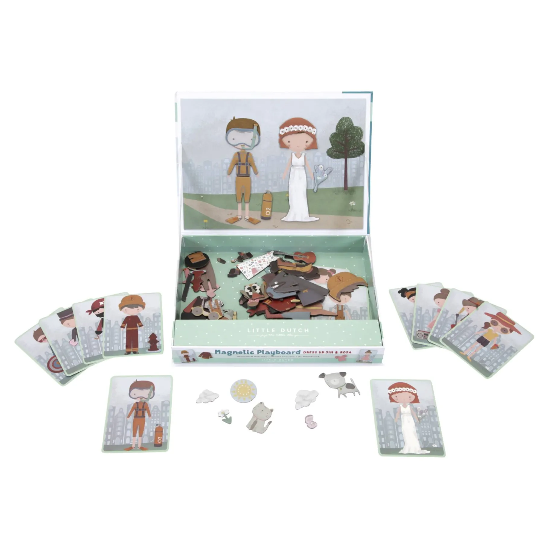 Babyspeelgoed>Tiamo Little Dutch Magnetisch Speelbord Jim & Rosa