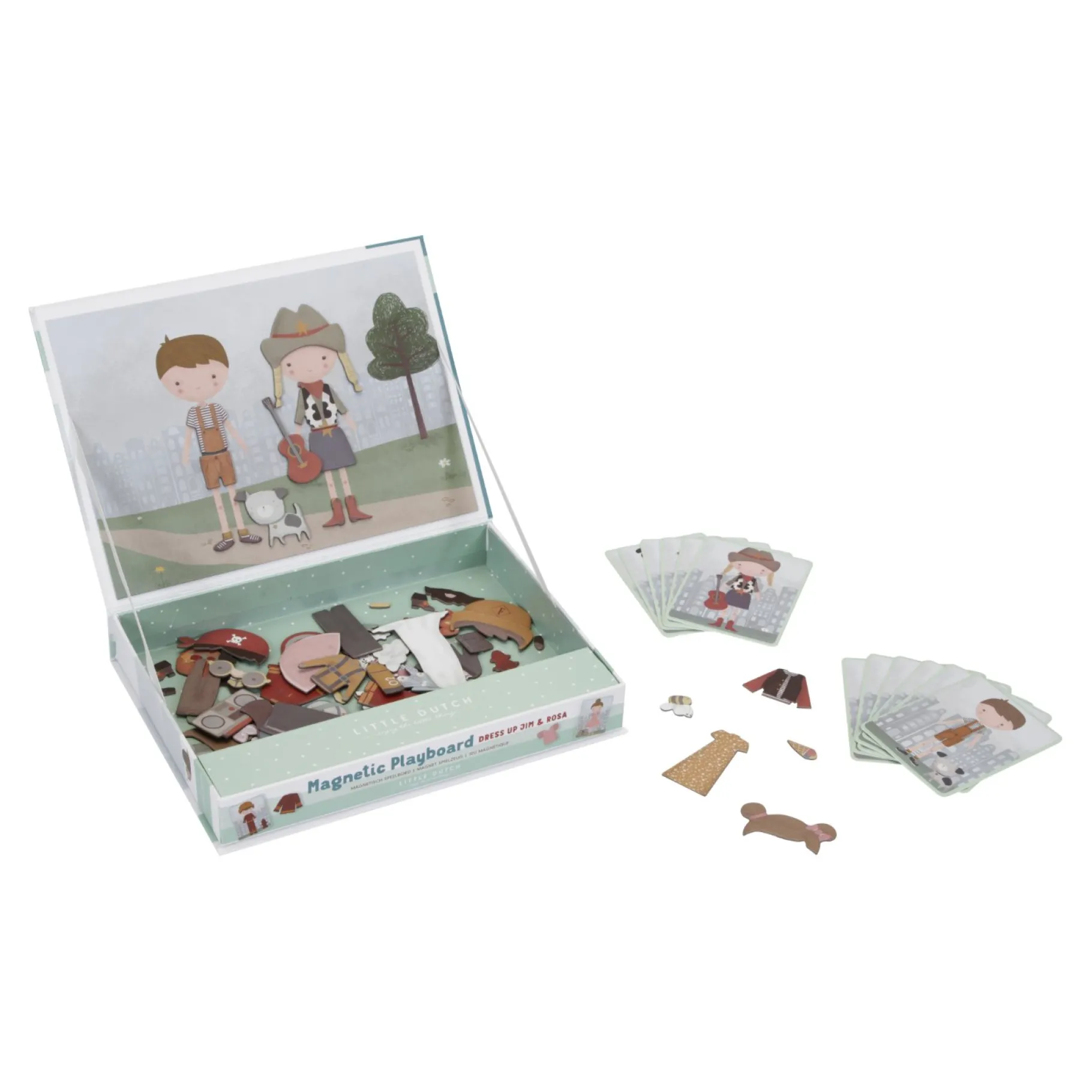 Babyspeelgoed>Tiamo Little Dutch Magnetisch Speelbord Jim & Rosa